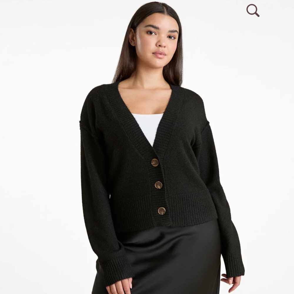 nuuds Black Women's Cardigan Sweater